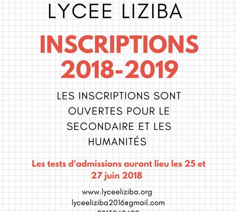 Inscriptions Liziba 2018-2019